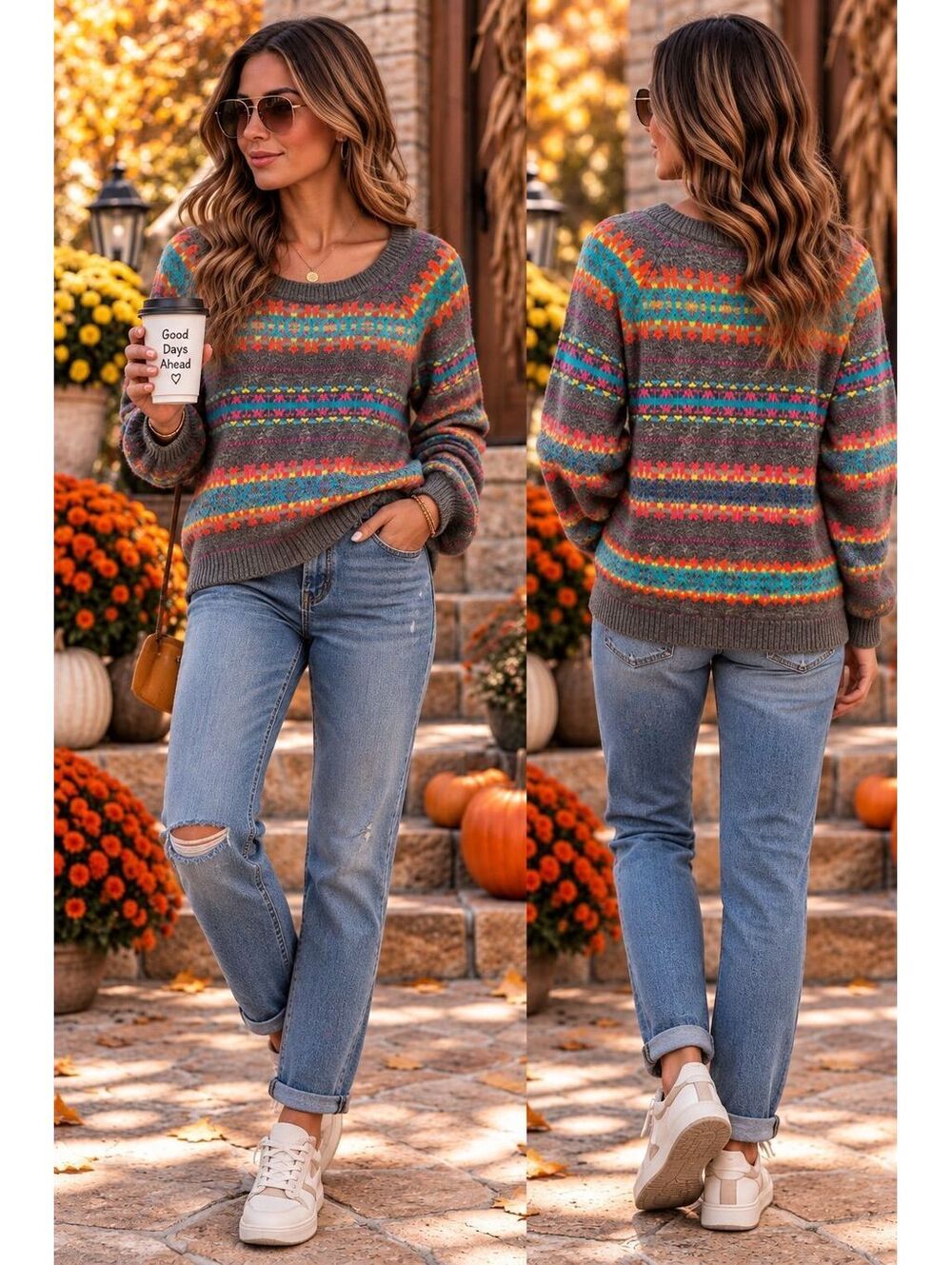 Old Navy beautiful patterned sweater xlarge